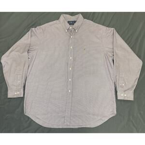 Ralph Lauren Yarmouth Houndstooth Button Shirt Long Sleeves Men 17 1/2” (36-37)